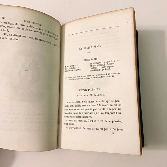 Vintage 1861 Choix De Petits Drames Et De Contes Berquin French Stories - Picture 9 of 13